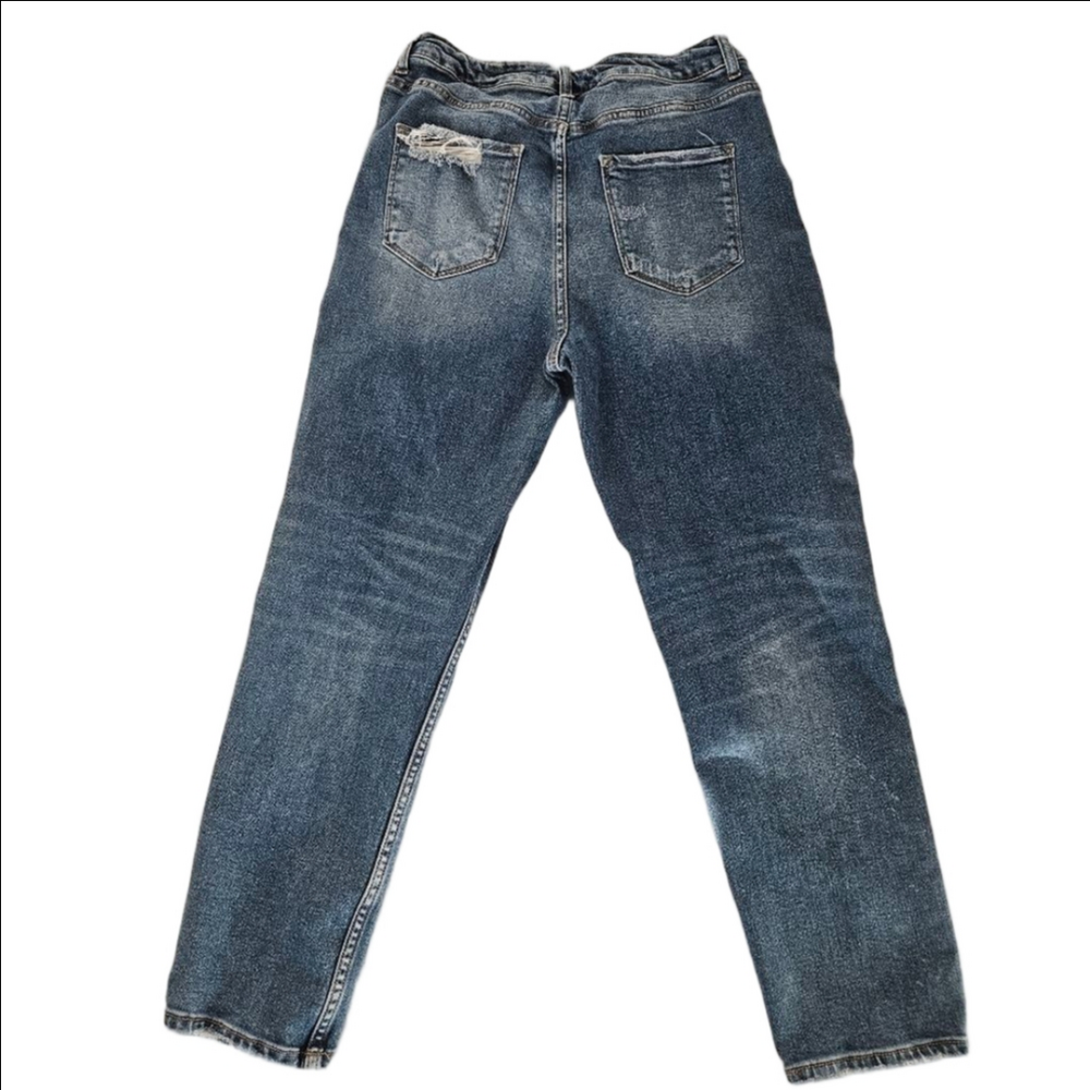 Women’s Vervet High-Rise Straight Leg Jeans – Blue – Size 29 – Frayed Hem - Picture 9 of 9